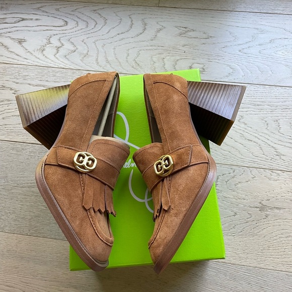 Sam Edelman Tan Loafers with Gold Accent - Picture 8 of 15